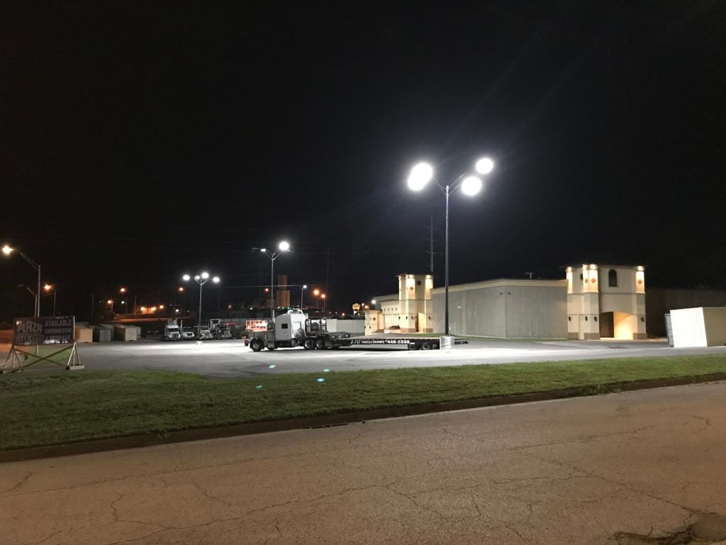 300 Watt Shoebox in Parking Lot