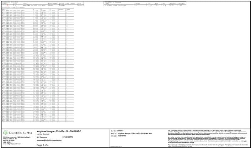 Aircraft Hangar Lighting Plan 1