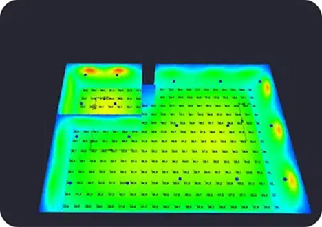 Lighting Plan Image Heat Map