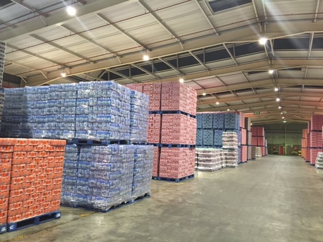Coca Cola Warehouse using LED Lighting Supply warehouse lights