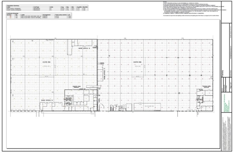 Factory Lighting Plan