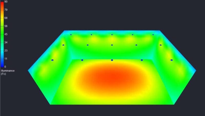 Gymnasium 3d Foot Candle Render