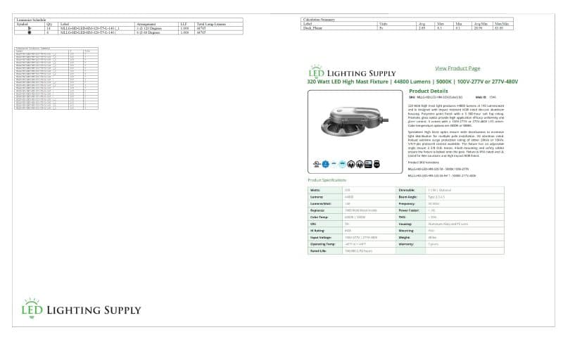 High Mast Lighting Plan 1