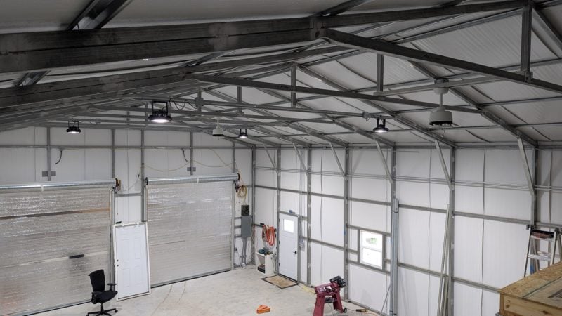 Led 200 Watt Ufo High Bay Hb3 Lighting Up A Work Shop