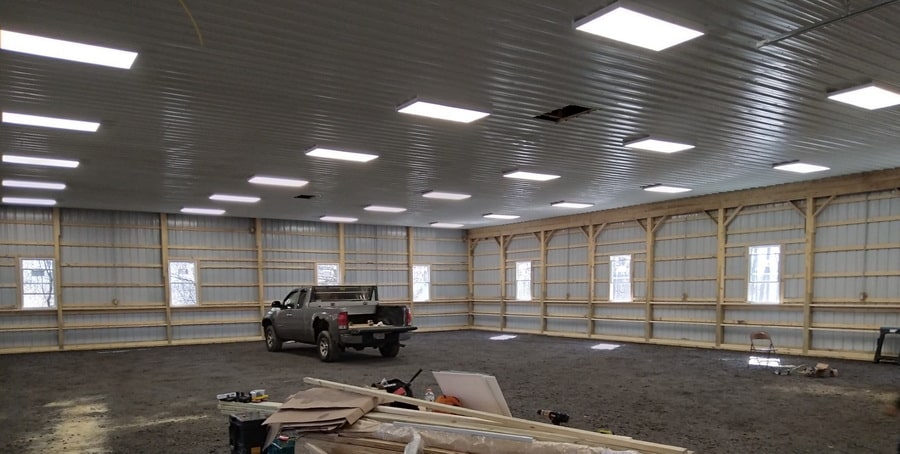 Led Panel 2x4 Lighting In Pole Barn