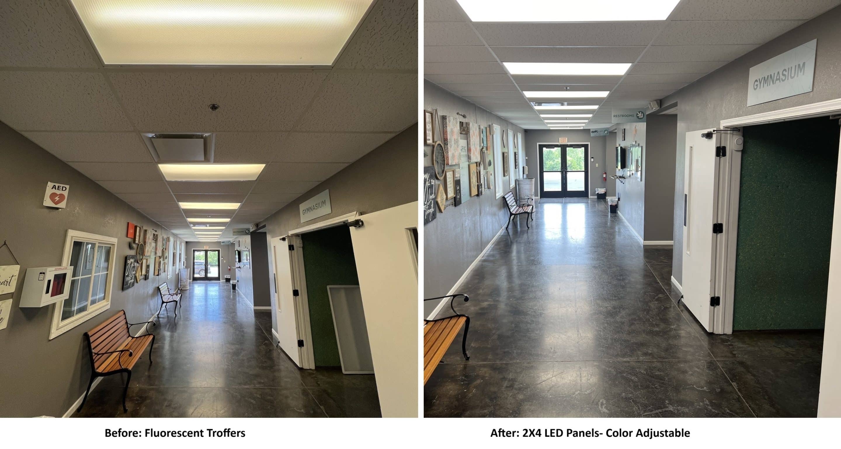 LED Panels Before And After