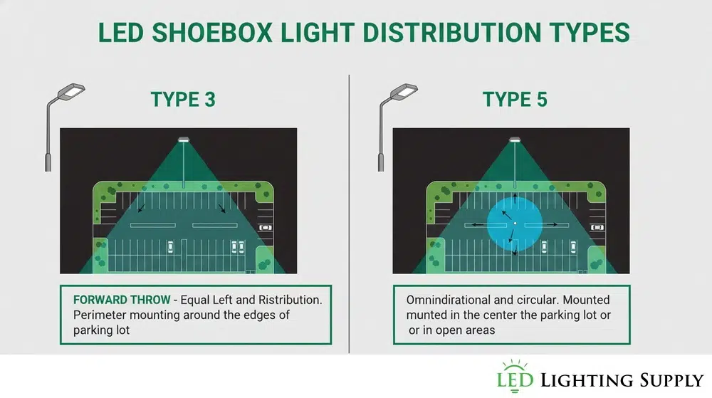 LED Parking Lot Light Distribution Patterns
