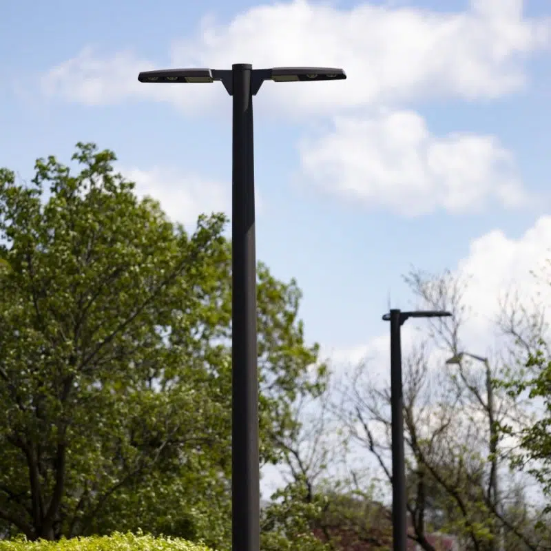 Round Tapered Fiberglass Pole Anchor Base 3 EPA at 100 MPH