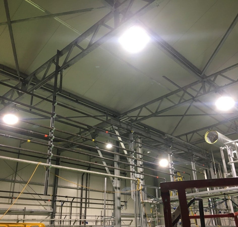 LED Lights in Industrial Space