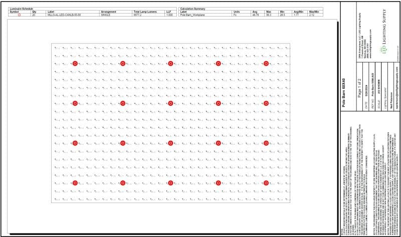 Pole Barn Lighting Plan 1