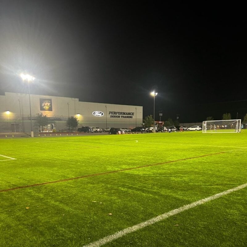 LED Lights on Soccer Field