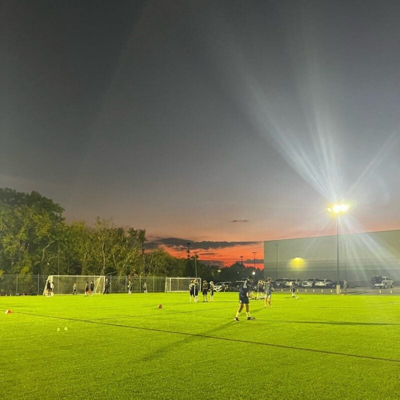 LED Lights on Soccer Field